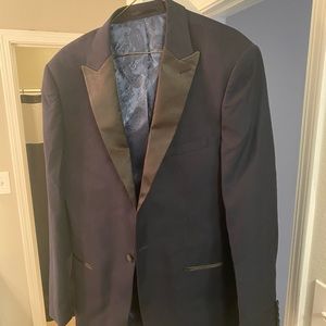 Midnight blue tux with Black lapel